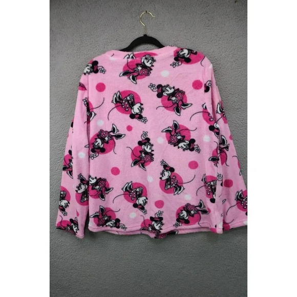 Disney Pink Plush Minnie Mouse Fleece Pajama Set-Size XL - Picture 8 of 12